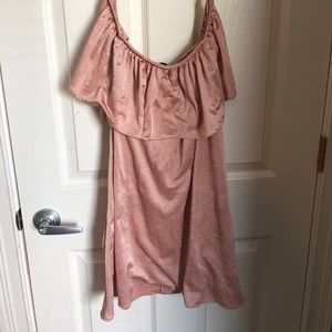 Off-the-Shoulder Pink Dress